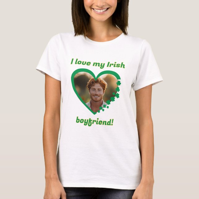 Ich Liebe Kleeblatt meines irischen Freundes St Pa T-Shirt (Vorderseite)
