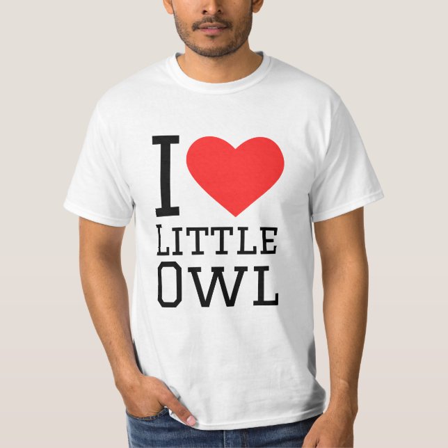 Ich Liebe kleine Eule T-Shirt (Vorderseite)
