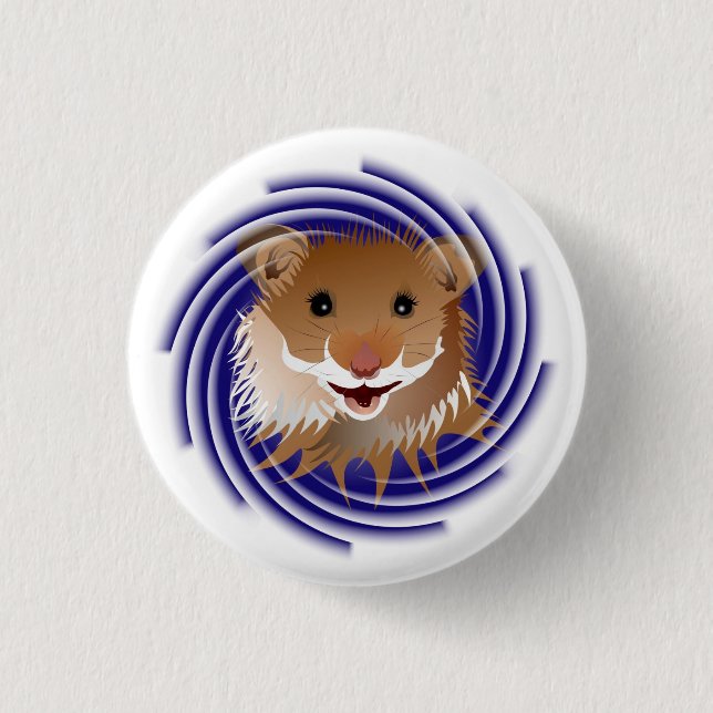 Ich liebe kleine Hamster Button (Vorderseite)