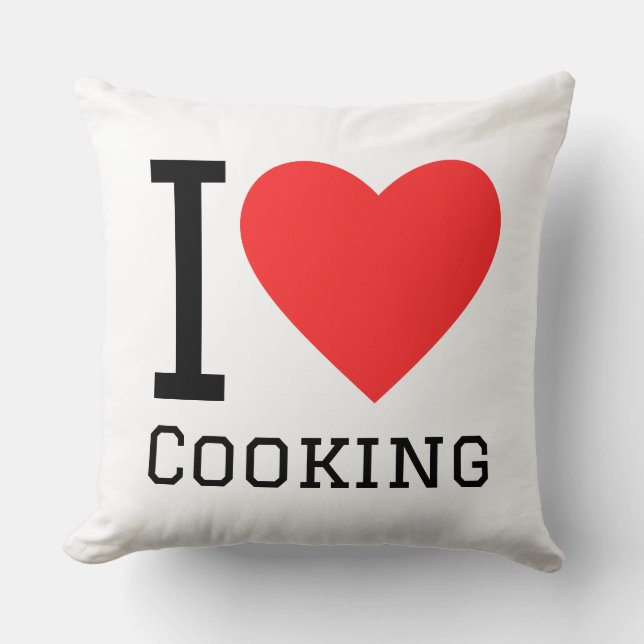 Ich liebe Kochen Kissen (Vorderseite)