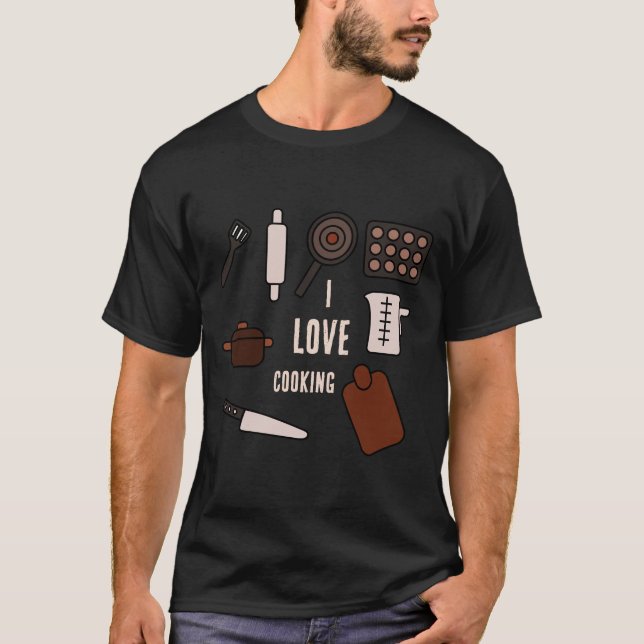 Ich liebe Kochen T-Shirt (Vorderseite)