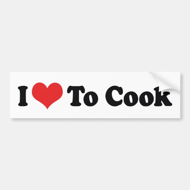 Ich Liebe Kochherz - Koch Baker Kochen Lover Autoaufkleber (Vorne)