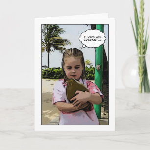 Ich Liebe Kokosnuss Karte