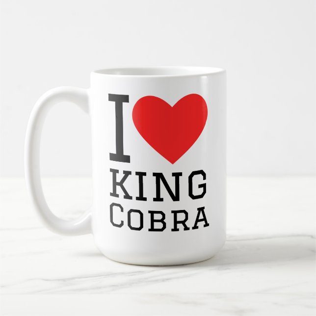 Ich liebe Königskobra Kaffeetasse (Links)