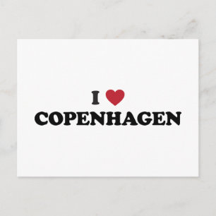 Ich liebe Kopenhagen Dänemark Postkarte