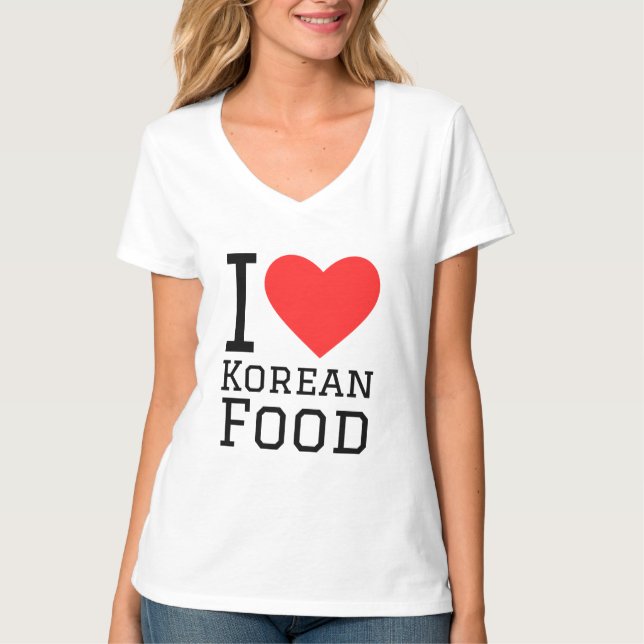 Ich Liebe koreanisches Essen T-Shirt (Vorderseite)