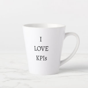 Ich liebe KPIs Lustiger Bürohumor Arbeitszitat Milchtasse