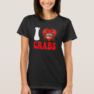 Ich liebe Krabben Angelspezialist Krabbenfischer K T-Shirt