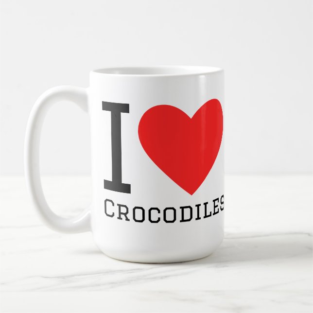 Ich liebe Krokodile Kaffeetasse (Links)