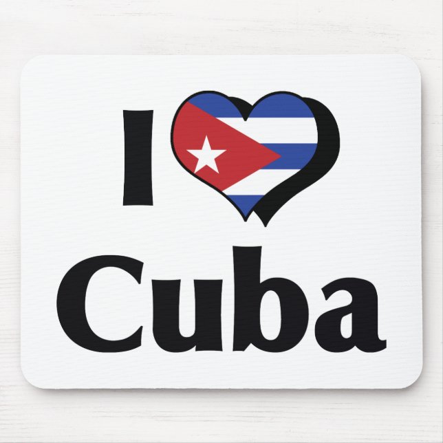 Ich liebe Kuba-Flagge Mousepad (Vorne)