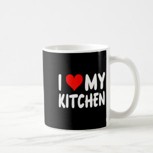 Ich liebe Küche - Herz - Lustig süße Koch Renovier Kaffeetasse
