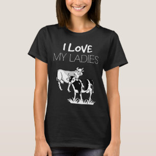 Ich liebe Kühe Farmer Ladies Farm Landwirtschaft M T-Shirt
