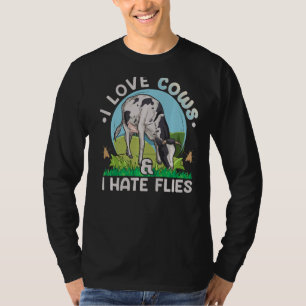 Ich Liebe Kühe & ich hasse Fliegen Zitat für eine  T-Shirt