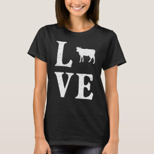 Ich liebe Kühe Kuh Milchbauernhof Farm T-Shirt
