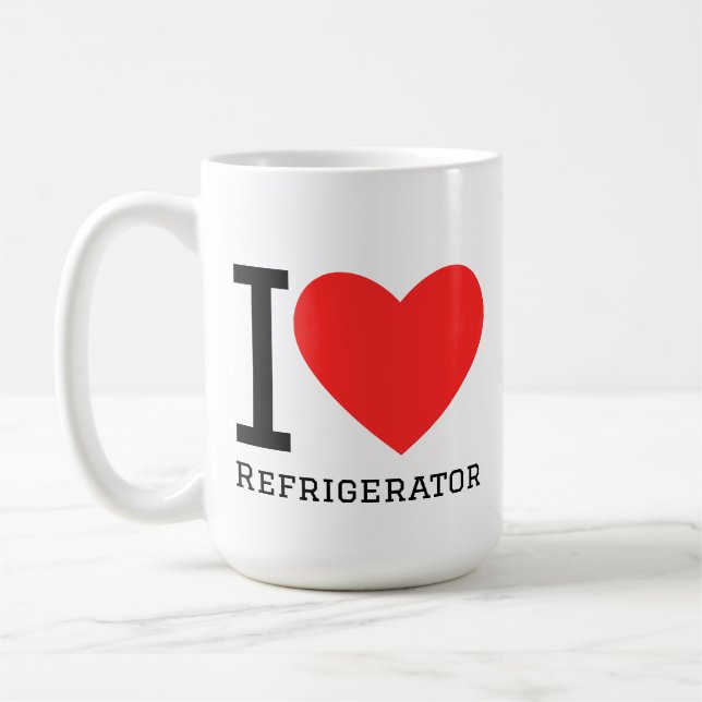 Ich liebe Kühlschrank Kaffeetasse (Links)
