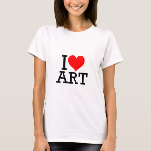 Ich liebe Kunst Damen Basic T-Shirt