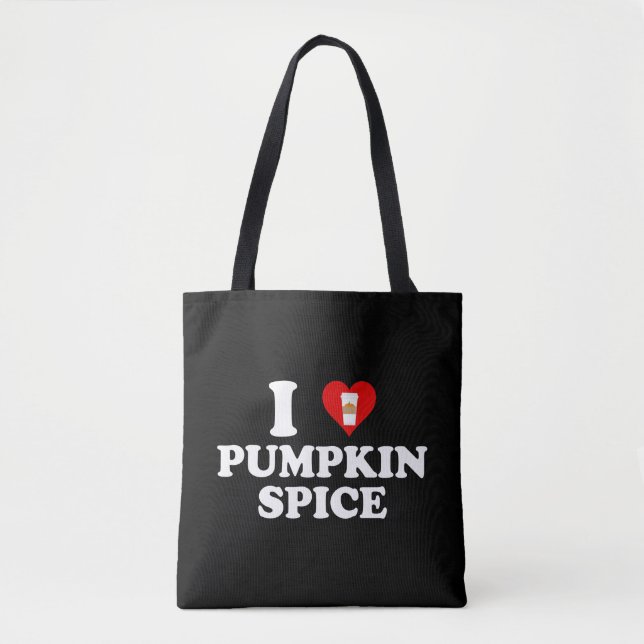 Ich liebe Kürbisgewürz Tasche (Vorderseite)