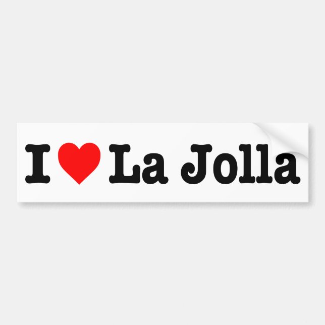 "Ich Liebe La Jolla " Autoaufkleber (Vorne)