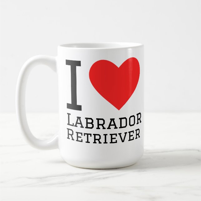 Ich liebe Labrador Retriever Kaffeetasse (Links)