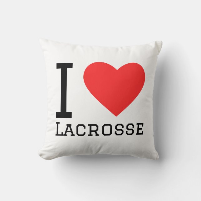 Ich liebe Lacrosse Kissen (Vorderseite)