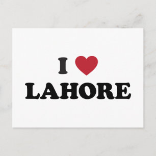 Ich liebe Lahore Pakistan Postkarte