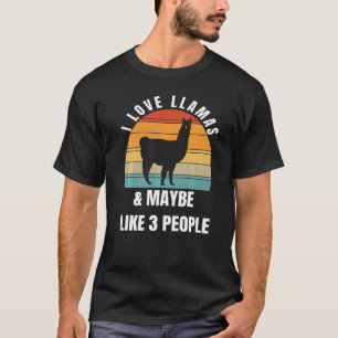 Ich Liebe Lamas und vielleicht 3 Personen T-Shirt