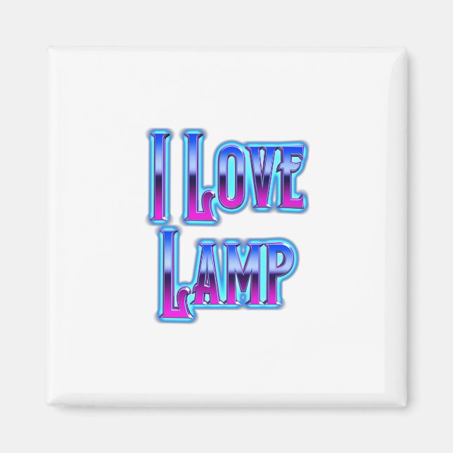 Ich liebe Lampe Magnet (Vorne)