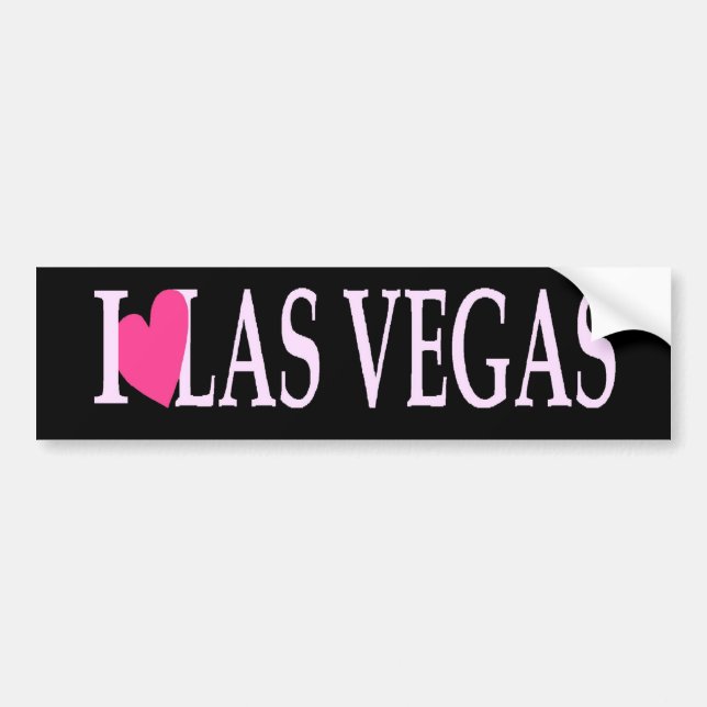 Ich LIEBE Las Vegas (rosa Herz) Autoaufkleber! Autoaufkleber (Vorne)