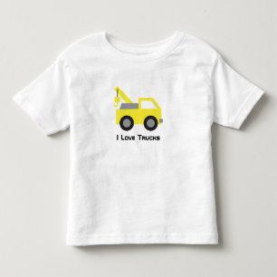 Ich liebe Lastwagen, süßes gelbes Fahrzeug für Kin Kleinkind T-shirt