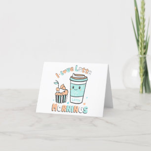 Ich Liebe Latte Mornings Feiertagskarte