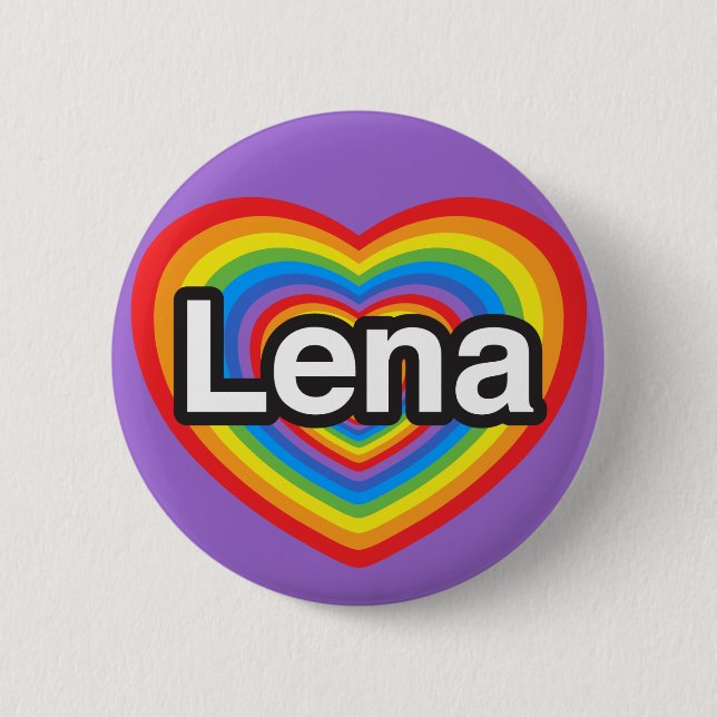 Ich Liebe Lena. Ich Liebe dich Lena. Herz Button (Vorderseite)