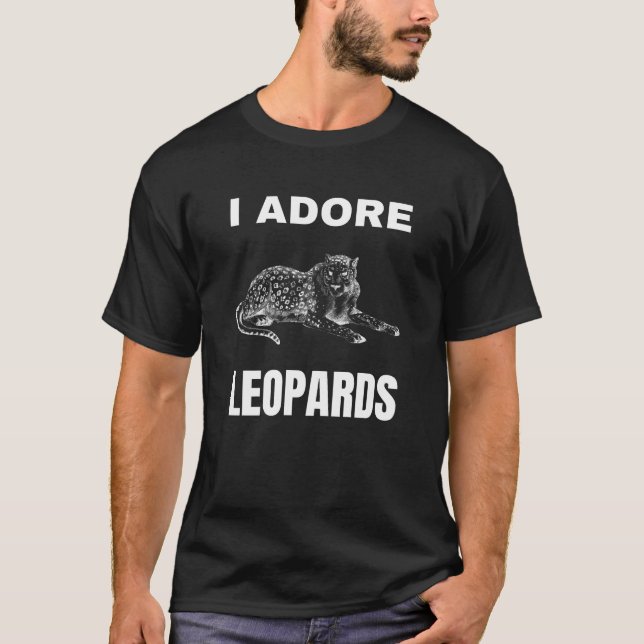 Ich liebe Leopards T-Shirt (Vorderseite)