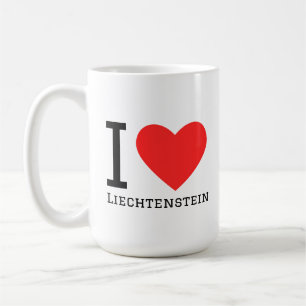 Ich liebe Liechtenstein Quadrat-Aufkleber Kaffeetasse