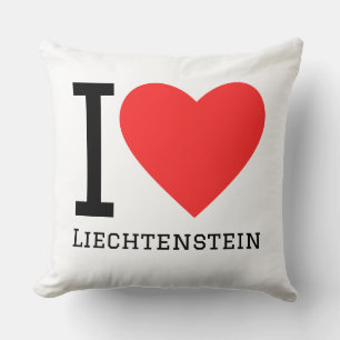 Ich liebe Liechtenstein Quadrat-Aufkleber Kissen