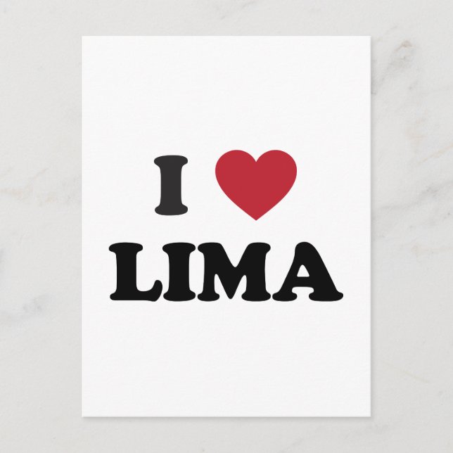Ich liebe Lima Peru Postkarte (Vorderseite)