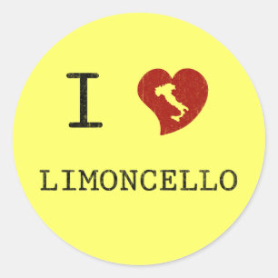 Ich liebe Limoncello Runder Aufkleber