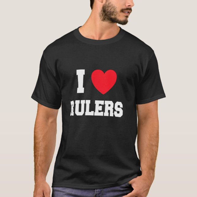Ich liebe Lineale T-Shirt (Vorderseite)