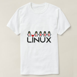 Ich Liebe Linux Pinguine lustige einzigartige Geek T-Shirt