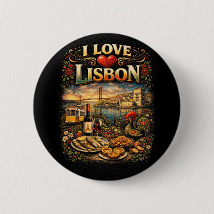 Ich liebe Lissabon Button