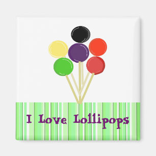 Ich liebe Lollipops Magnet