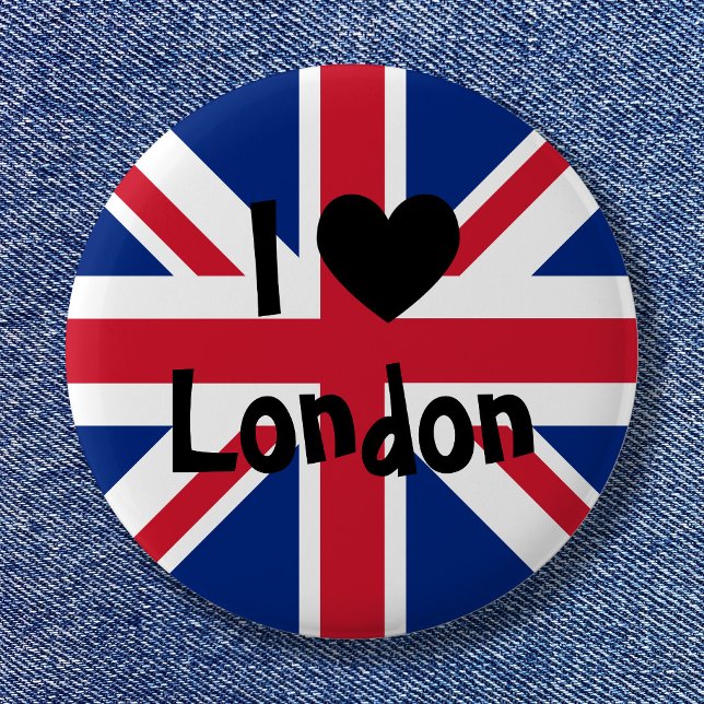 Ich liebe London Button (I Love London Pinback Button)