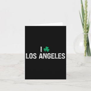 Ich liebe Los Angeles Shamrock Kleeblatt St. Patri Karte