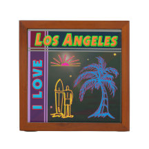 "ICH LIEBE Los Angeles" Sonnen Palm & Surfer Schre