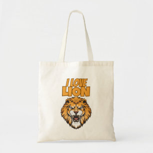 Ich liebe Löwe – Design für Tierliebhaber und Wild Tragetasche