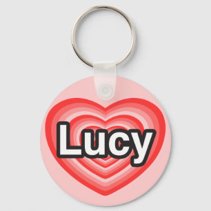 Ich liebe Lucy. Ich liebe dich Lucy. Herz Schlüsselanhänger