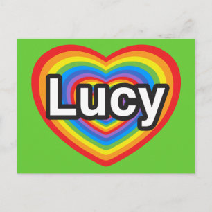 Ich Liebe Lucy. Ich Liebe dir Lucy. Herz Postkarte