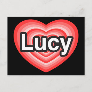 Ich Liebe Lucy. Ich Liebe dir Lucy. Herz Postkarte