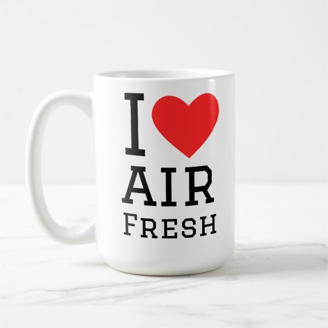 Ich liebe Luftfrisch  Kaffeetasse (Links)