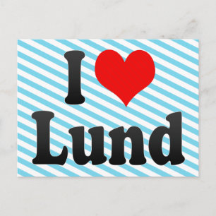 Ich Liebe Lund, Schweden. Jag Alskar Lund, Schwede Postkarte