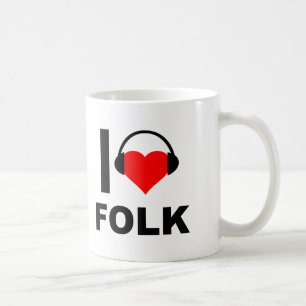 Ich liebe lustige Folk-Mug Kaffeetasse